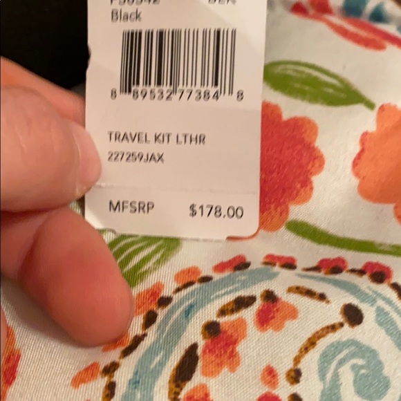 Men’s black pebbled leather Dopp kit - Picture 3 of 3